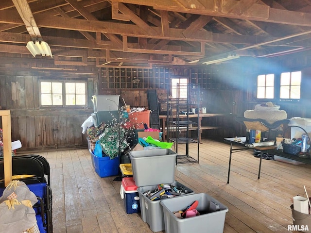 miscellaneous room with wood-type flooring