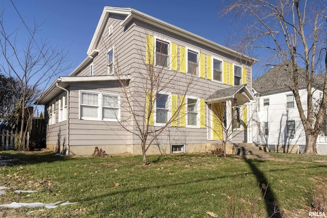 exterior space featuring a front lawn