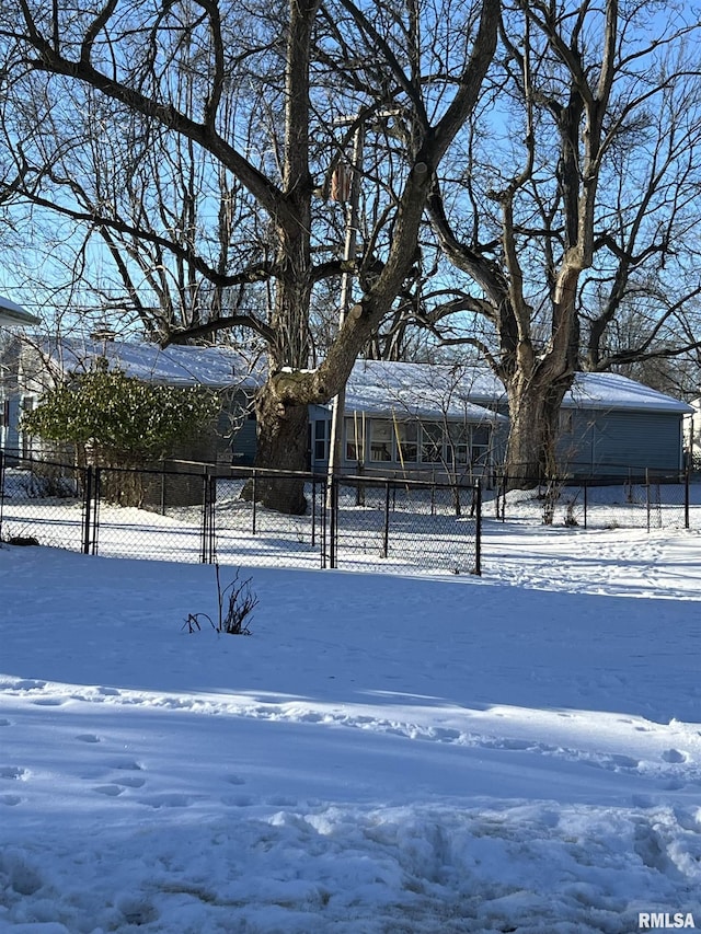 view of snowy yard