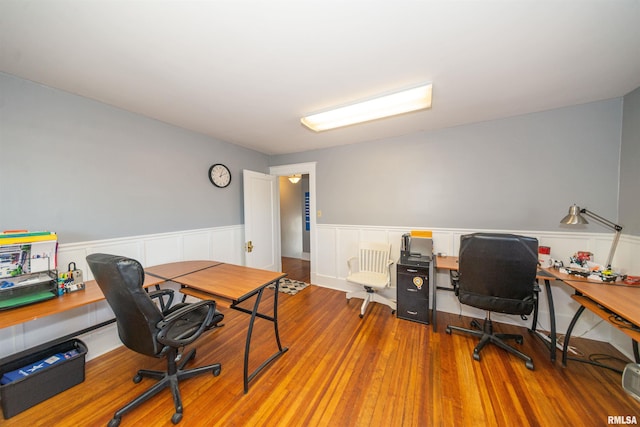 office featuring wood-type flooring