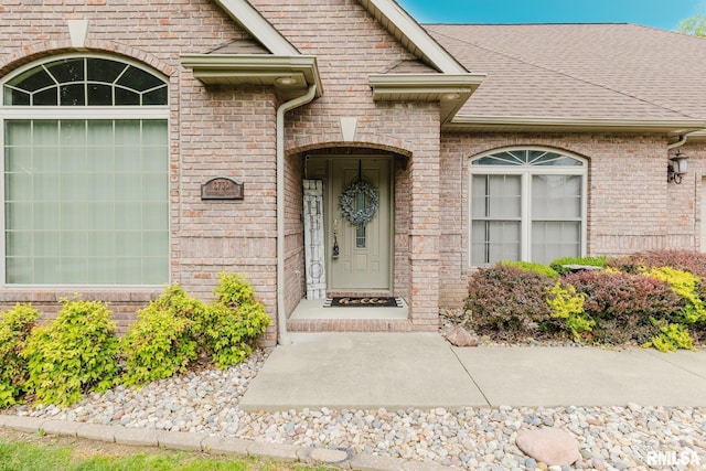 2730 Kokopelli Dr, Marion, IL 62959 - property entrance featuring brick siding and a shingled roof