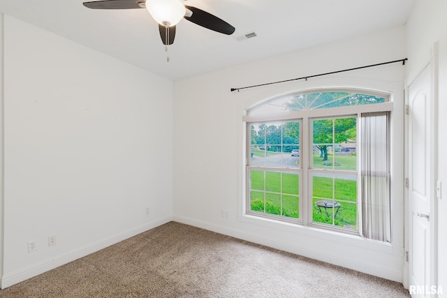 2730 Kokopelli Dr, Marion, IL 62959 - carpeted spare room with plenty of natural light, a ceiling fan, and baseboards
