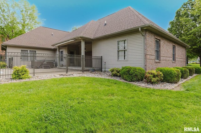 2730 Kokopelli Dr, Marion, IL 62959 - back of property featuring brick siding and roof with shingles