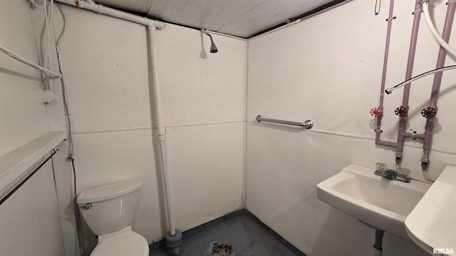 bathroom with sink and toilet