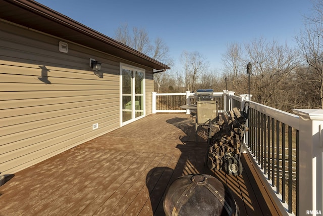 view of wooden deck