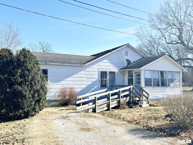 view of bungalow-style home