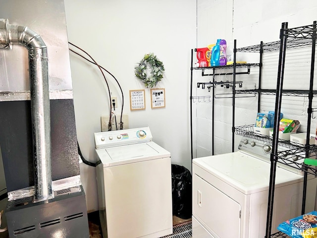 laundry area featuring independent washer and dryer