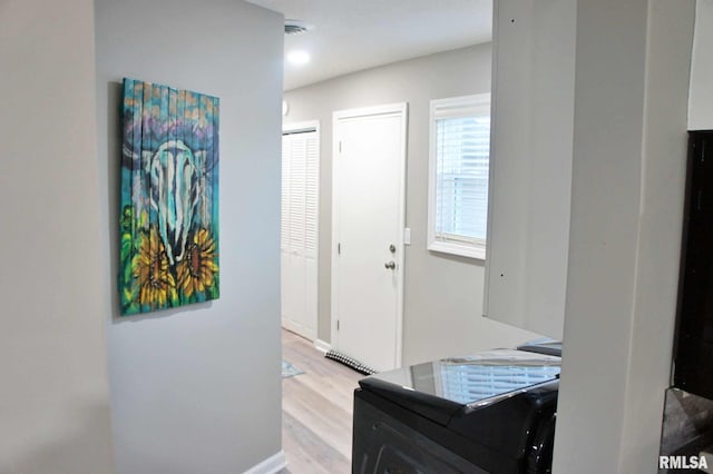 interior space featuring light hardwood / wood-style flooring