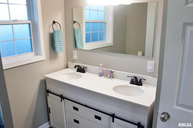 bathroom featuring vanity