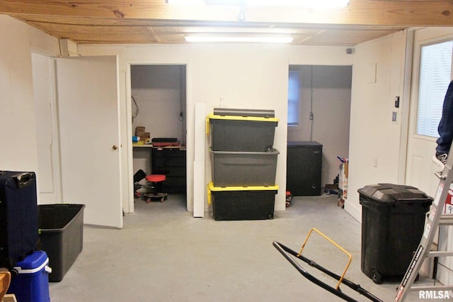 view of basement