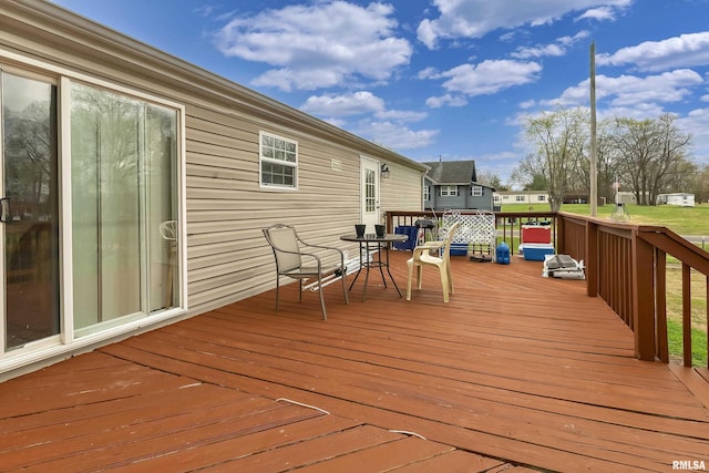 view of wooden deck