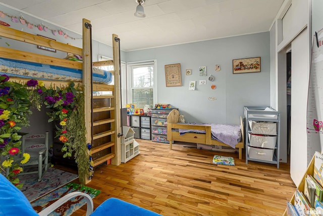 bedroom featuring hardwood / wood-style flooring