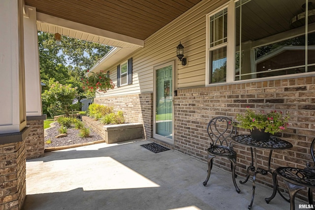 view of patio / terrace featuring covered porch