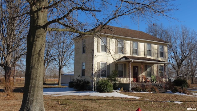 view of front of property with a porch