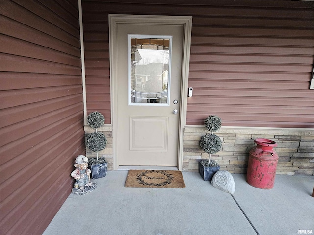 view of doorway to property