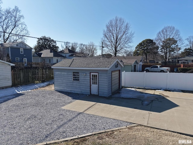 view of outdoor structure featuring a garage