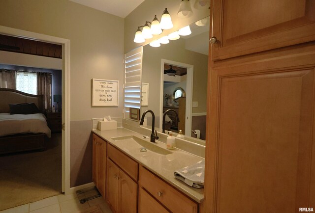 205 E Jennings, Salem, IL 62881 - bathroom featuring vanity and tile patterned floors