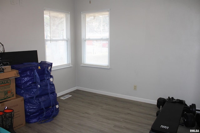 office featuring dark hardwood / wood-style flooring