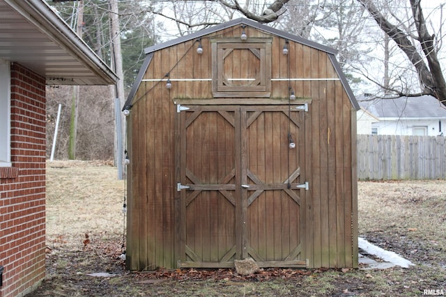 view of outdoor structure