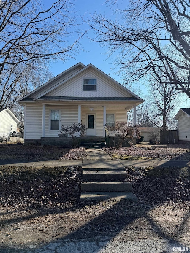 bungalow-style house with a porch