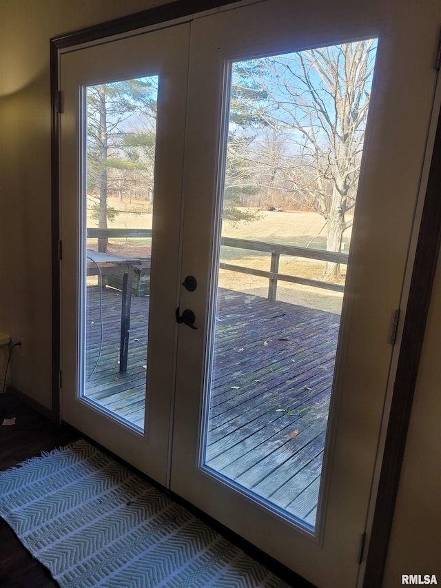 entryway with french doors