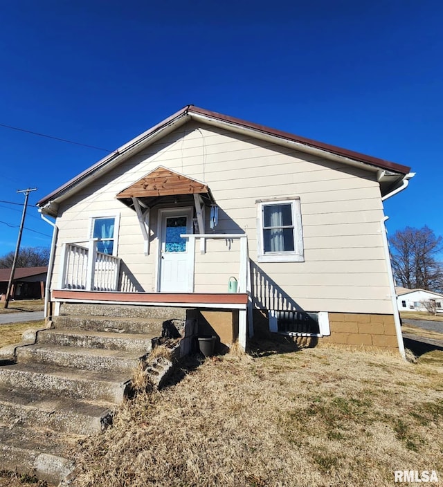 view of rear view of property