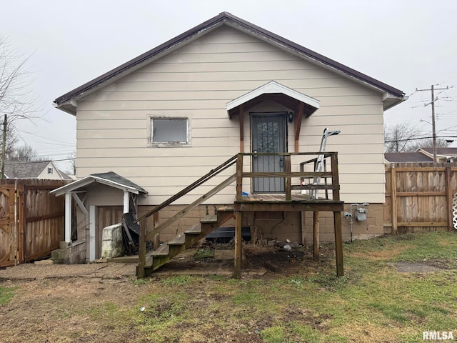 view of rear view of property