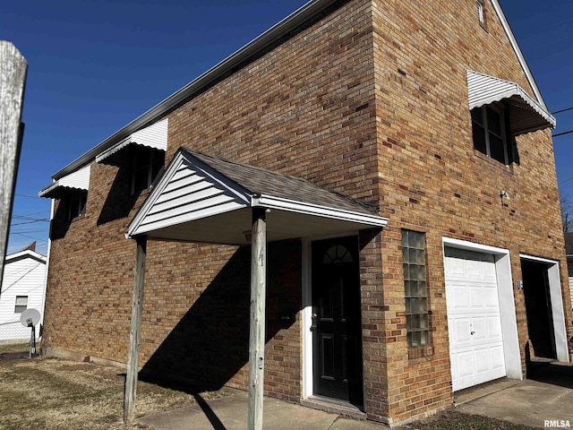 view of home's exterior with a garage