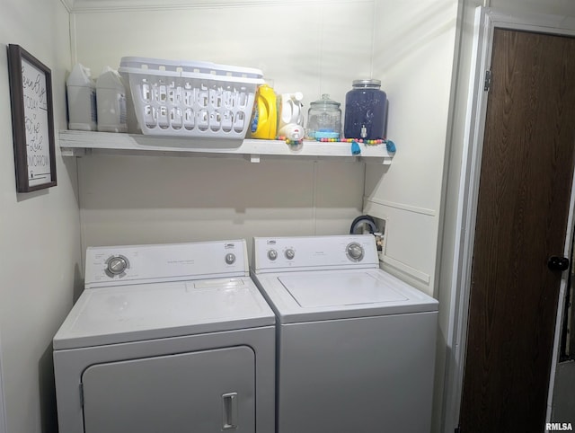 laundry area featuring separate washer and dryer