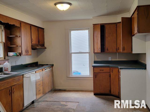 kitchen featuring white dishwasher