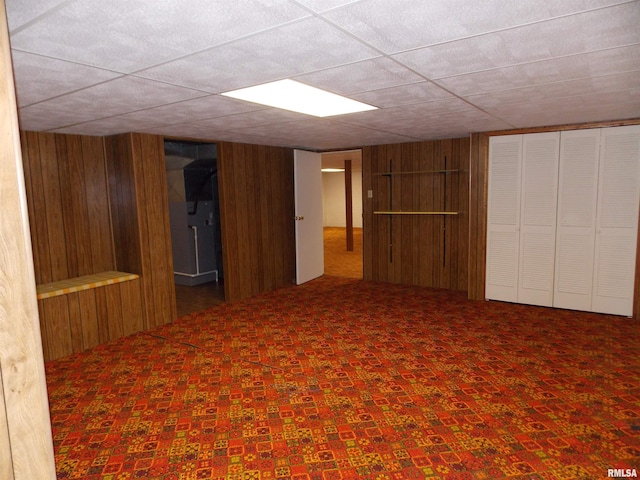 1723 Walnut Hill Rd, Centralia, IL 62801 - finished below grade area with wooden walls and carpet