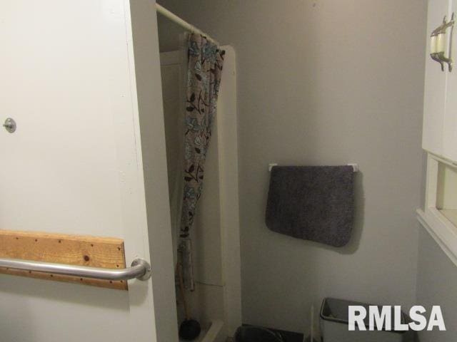 602 4th St, Rosiclare, IL 62982 - bathroom featuring a shower with curtain