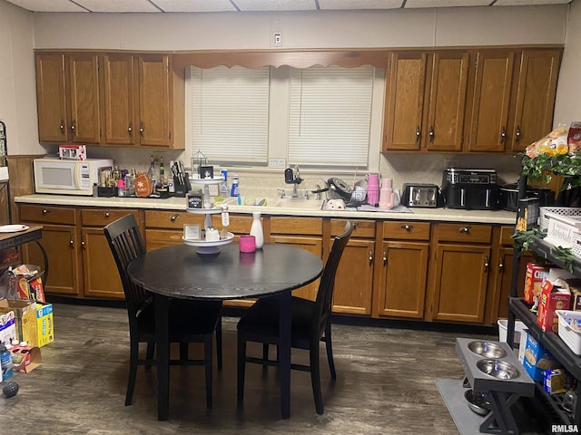 kitchen featuring dark hardwood / wood-style floors