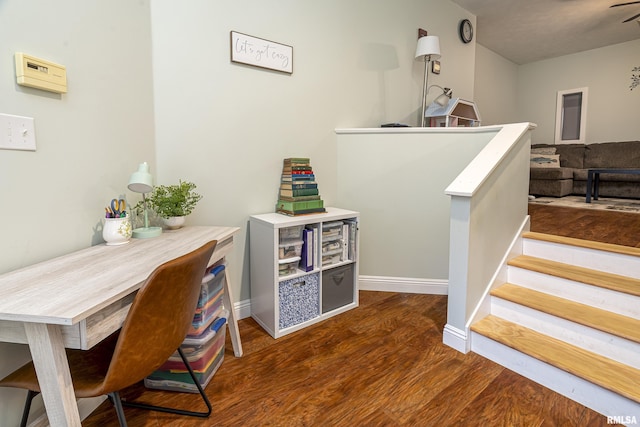 interior space featuring hardwood / wood-style flooring