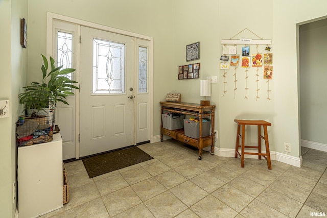 view of tiled entryway