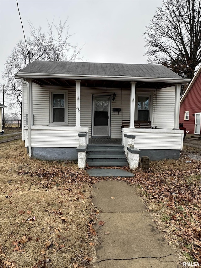 bungalow-style home with a porch