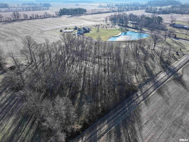 aerial view with a rural view