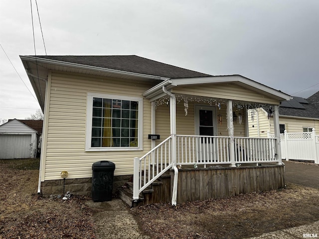 manufactured / mobile home with a porch