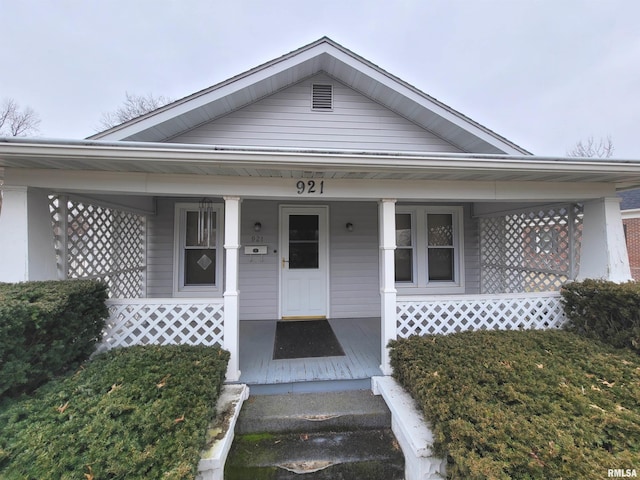 view of front of home with a porch