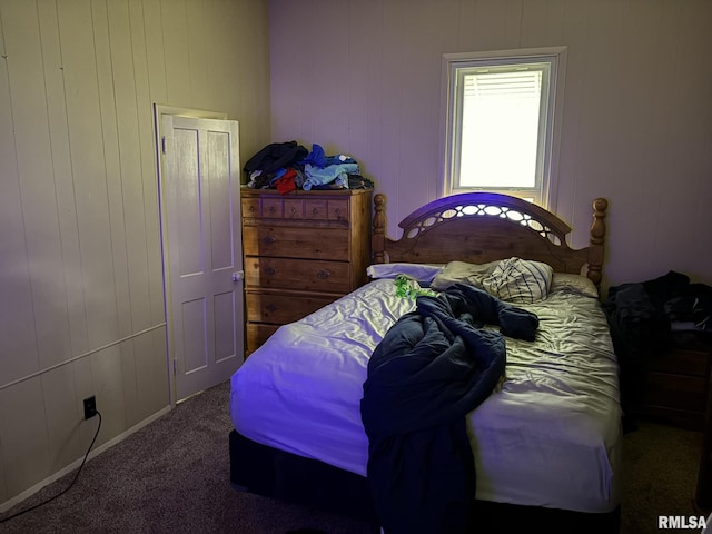 bedroom featuring carpet