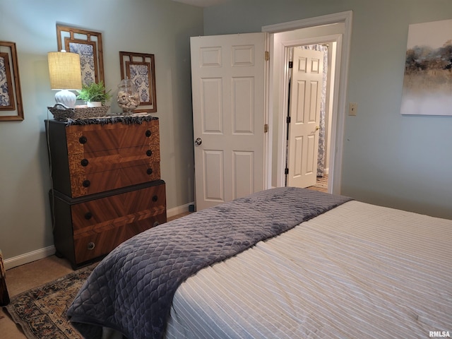 view of carpeted bedroom