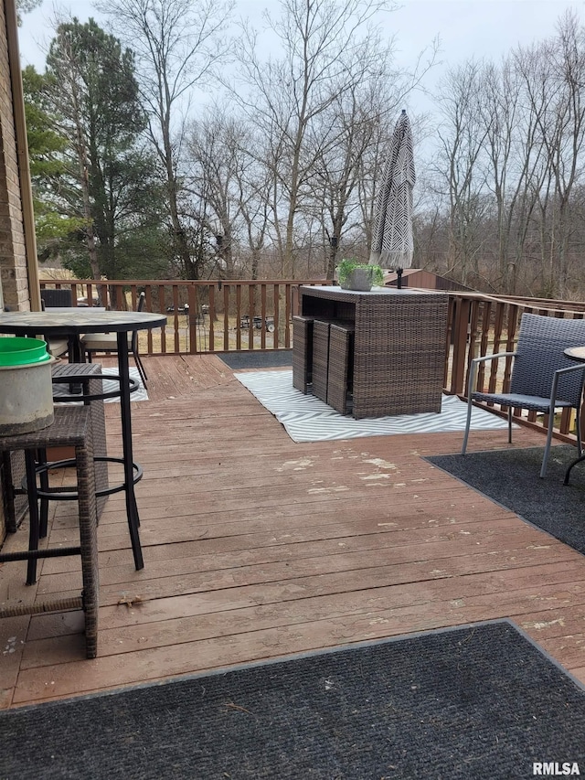 view of wooden deck