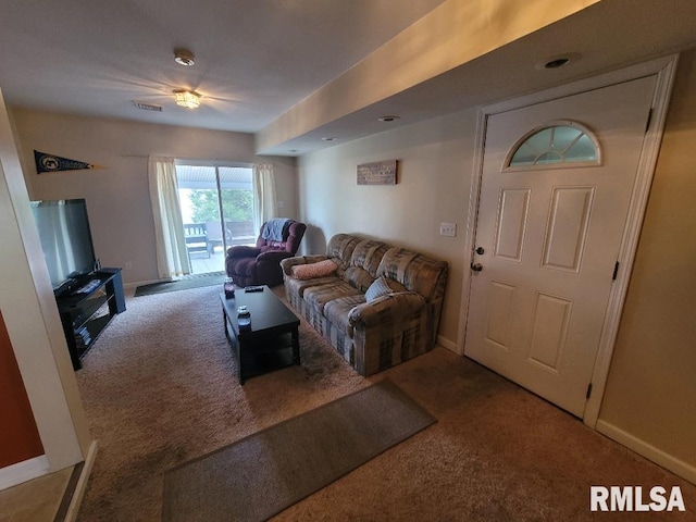 view of carpeted living room