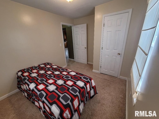 view of carpeted bedroom