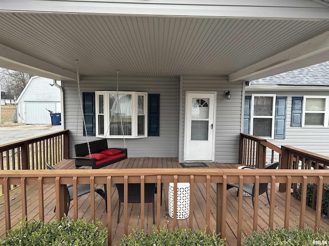 view of wooden deck