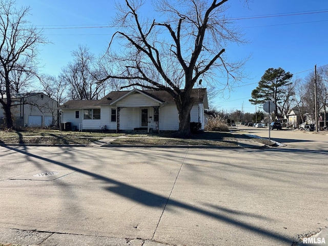 view of single story home