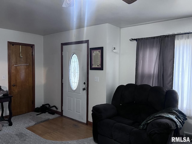 entryway featuring carpet floors