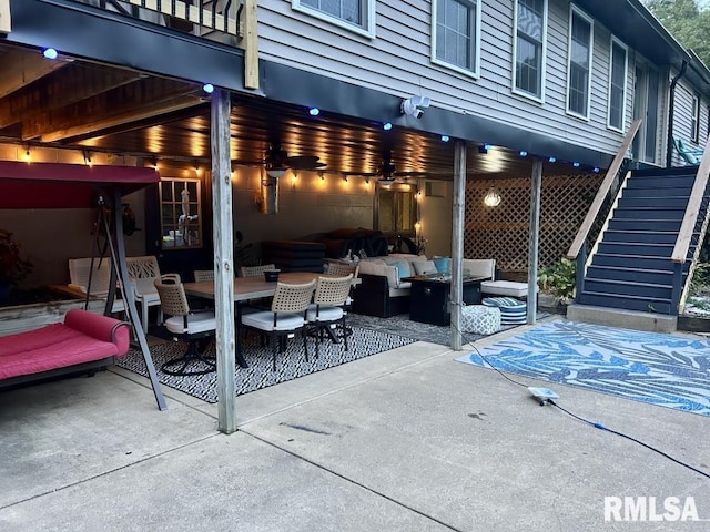 view of patio / terrace featuring outdoor lounge area