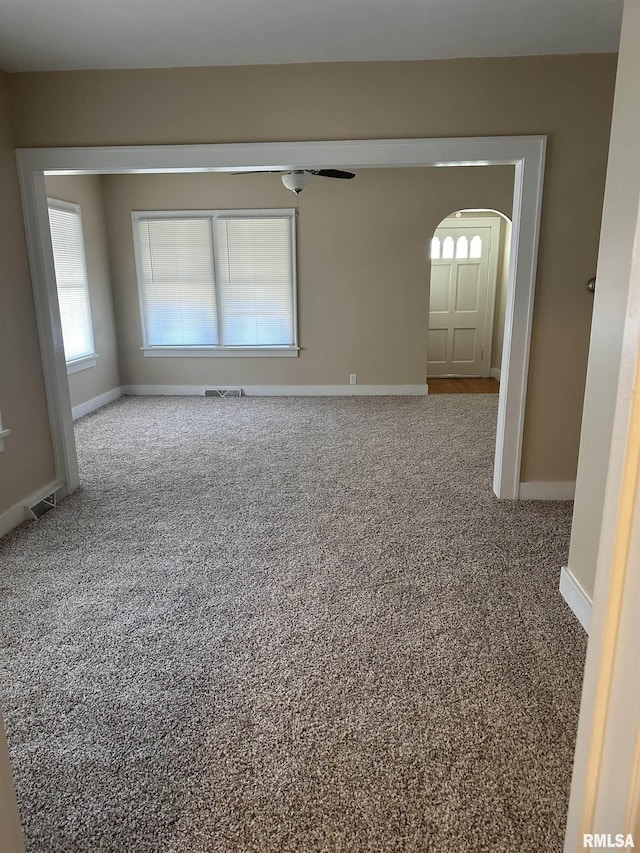 view of carpeted empty room