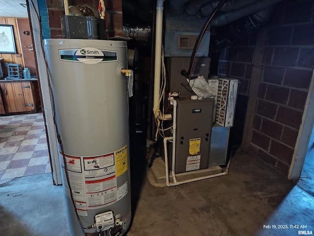 utilities featuring gas water heater